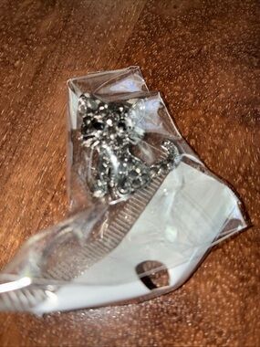 Silver Cat Comb Charm Pen